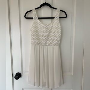 Lette White Lace Top Dress